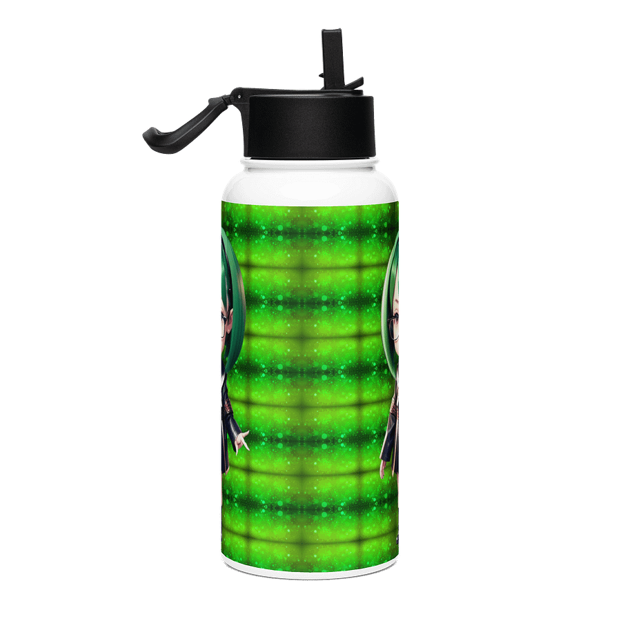 (GREEN CHIBI) K Stainless Steel Water Bottle with a Straw Lid product image (4)