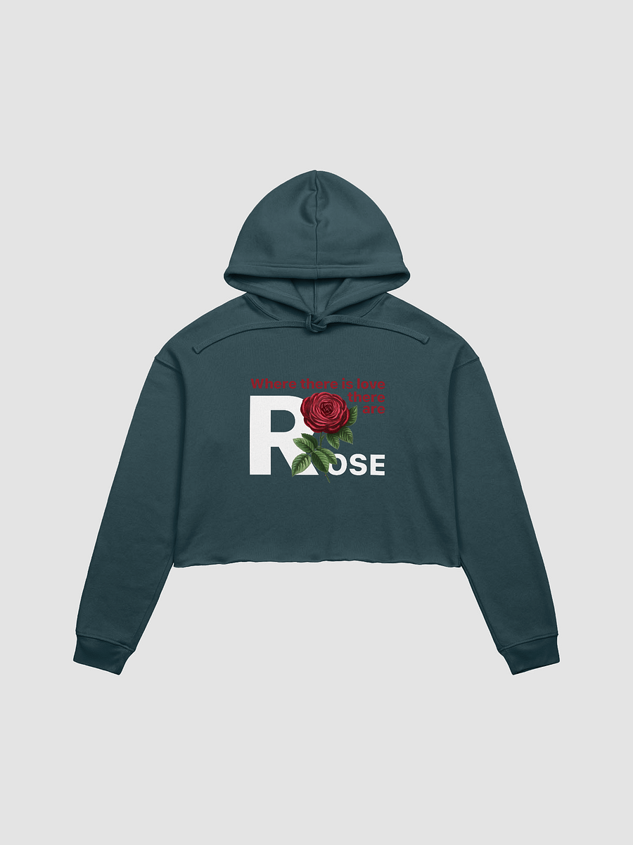BUIII: Where there is love, there are rose Fleece Crop Hoodie product image (1)