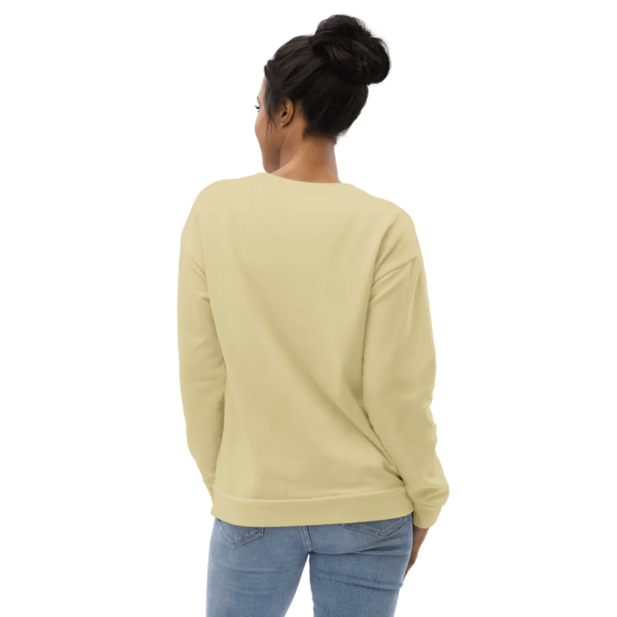 Plain Light Yellow Soft Summer Unisex Recycled Polyester Heavyweight Premium Sweatshirt by Treasure Pie product image (10)