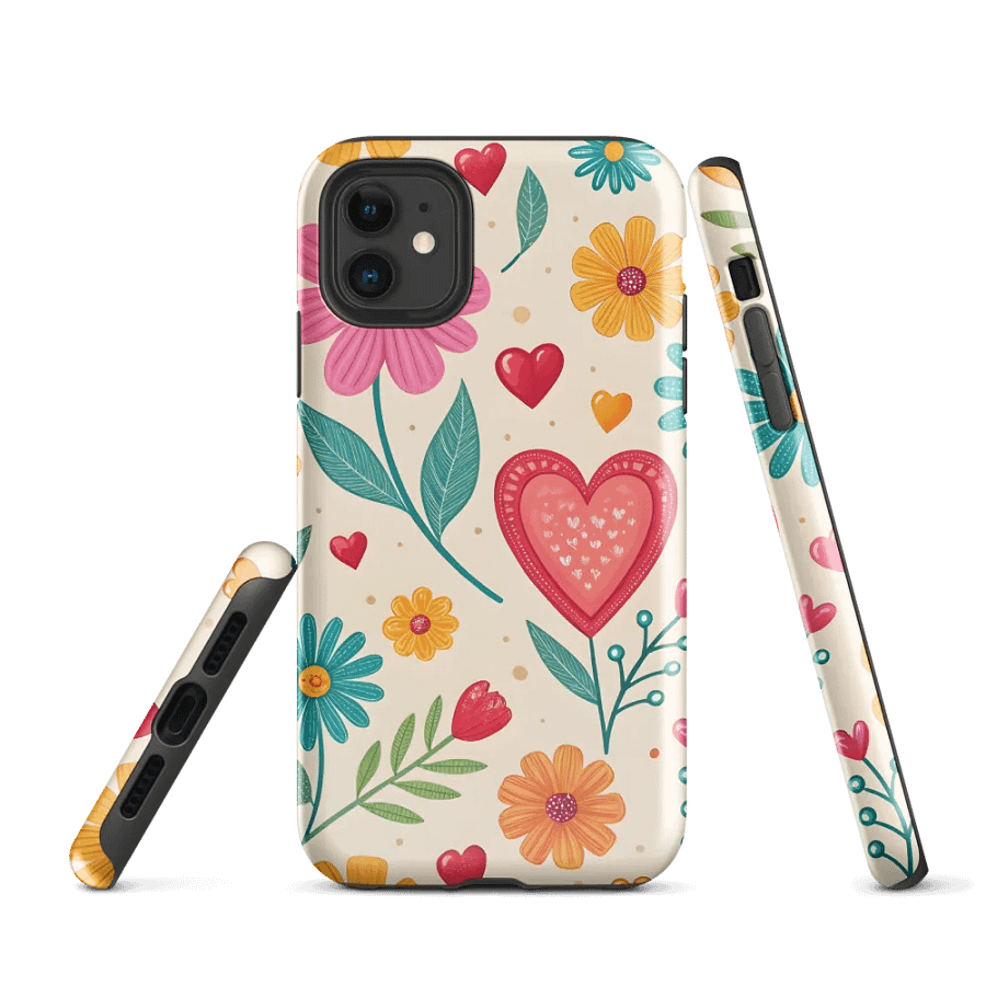 Whimsical Heart Garden iPhone® Tough Case product image (1)