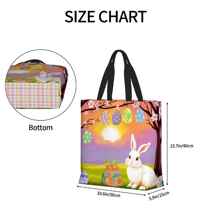Easter Bag (Reusable tote bag) #Easterbasketalternative#Easteregghunt product image (2)