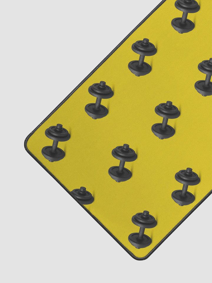 Yellow Dumbbell Desk Mat product image (1)