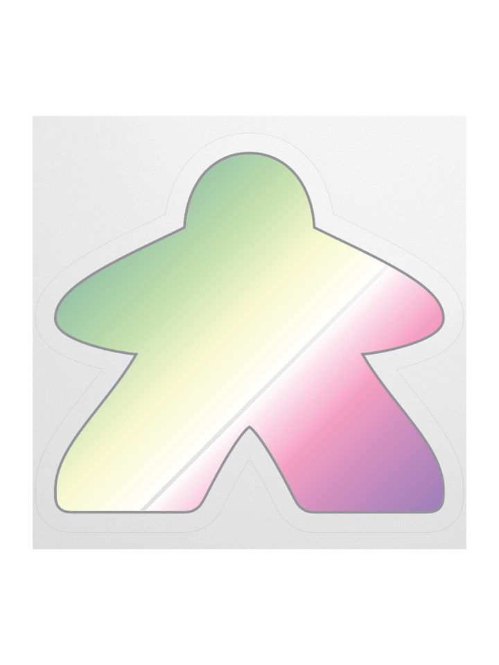 Genderfae Pride Gradient Meeple Sticker product image (1)