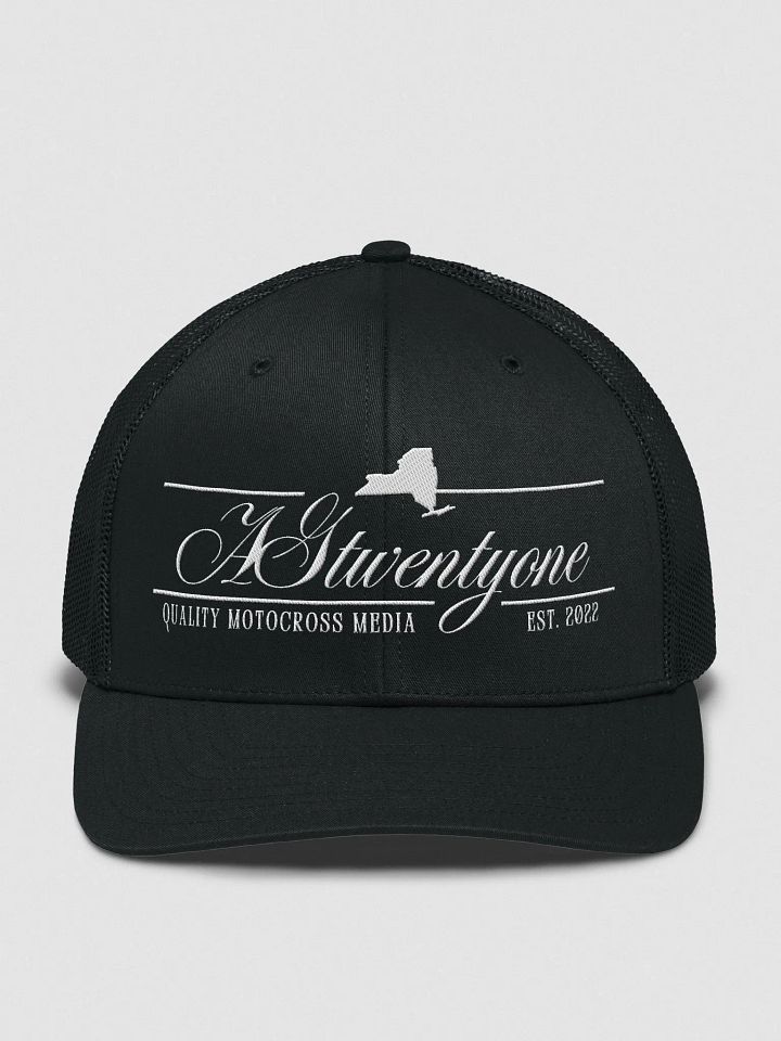 AG21 Script Trucker Hat (White) product image (1)