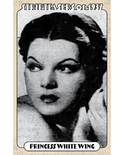 PRINCESS WHITE WING
“...Rio Rita production number, with a Sioux country background in which she features a tomahawk war danc...