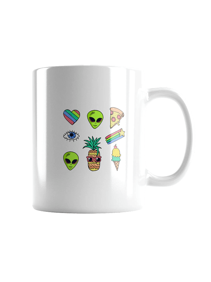 "Martians Take Belfast!" Roswell Aliens White Glossy Mug product image (2)