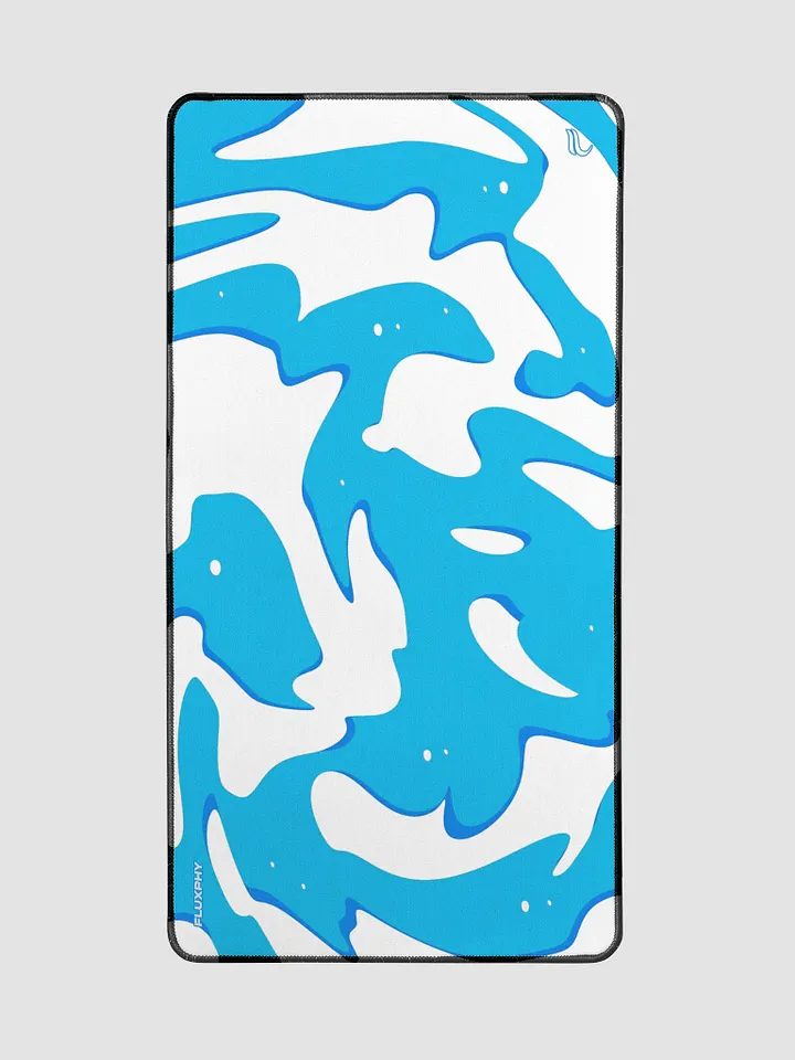 Cyan White Swirl Mousepad by Fluxphy product image (2)