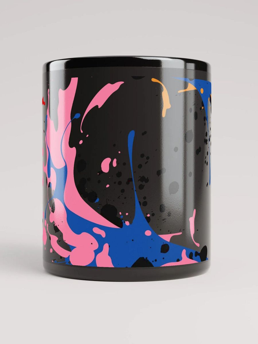 Splashed Paint Abstract Design Black Mug product image (9)