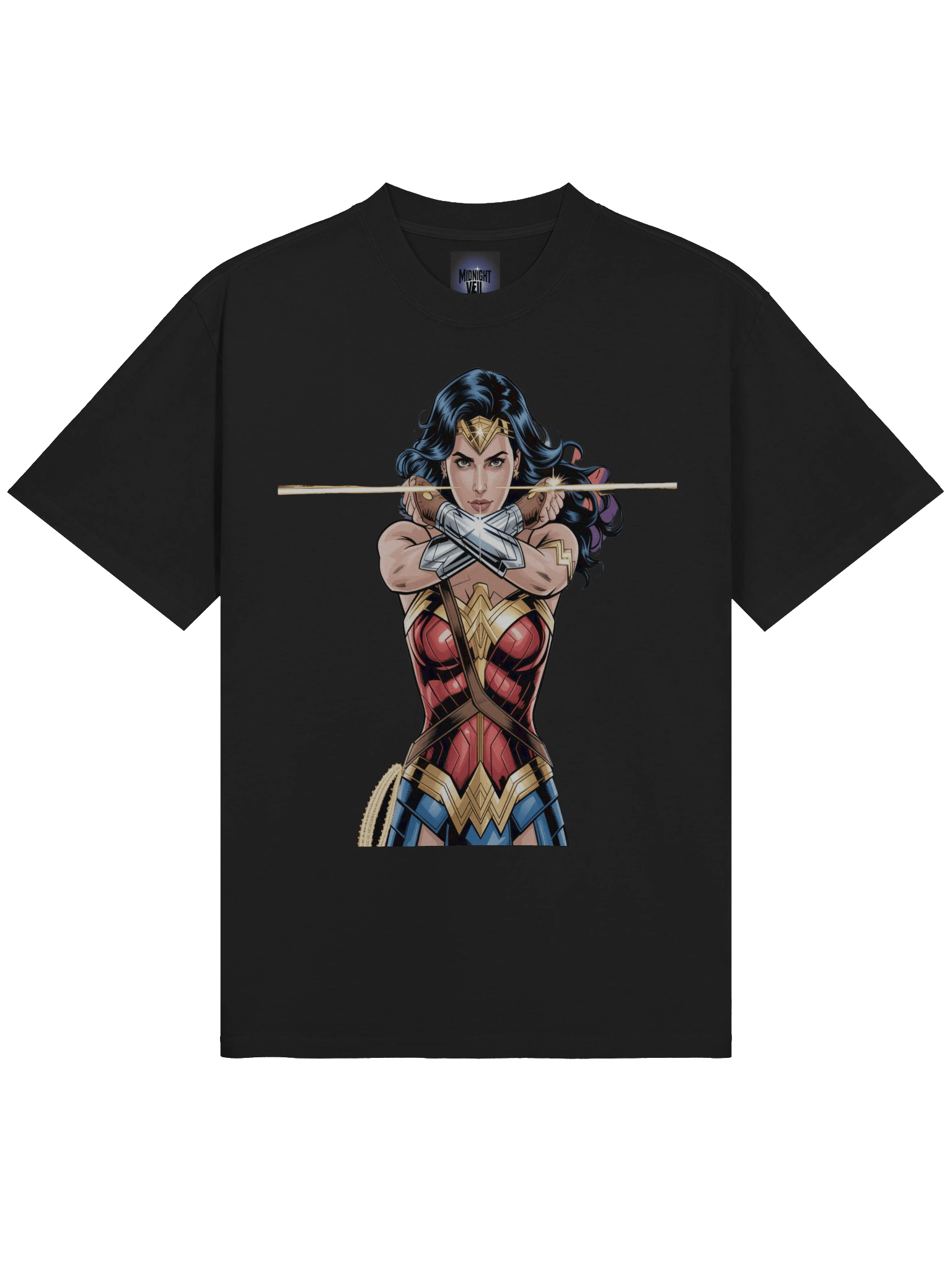 Wonder Woman Lasso Eclipse Oversized Faded T-Shirt product image (5)