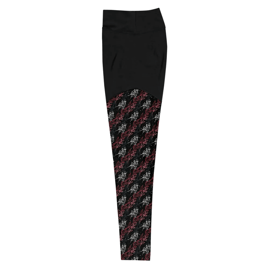 Black All-Over Print Sports Leggings product image (4)