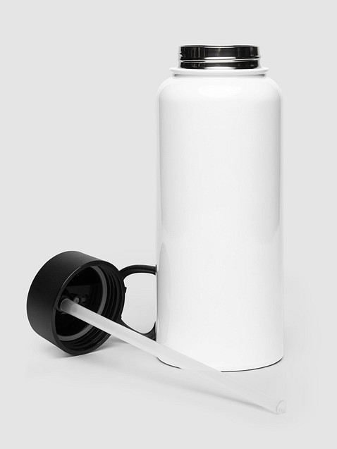 Photo showing Stainless Steel Water Bottle with a Straw Lid