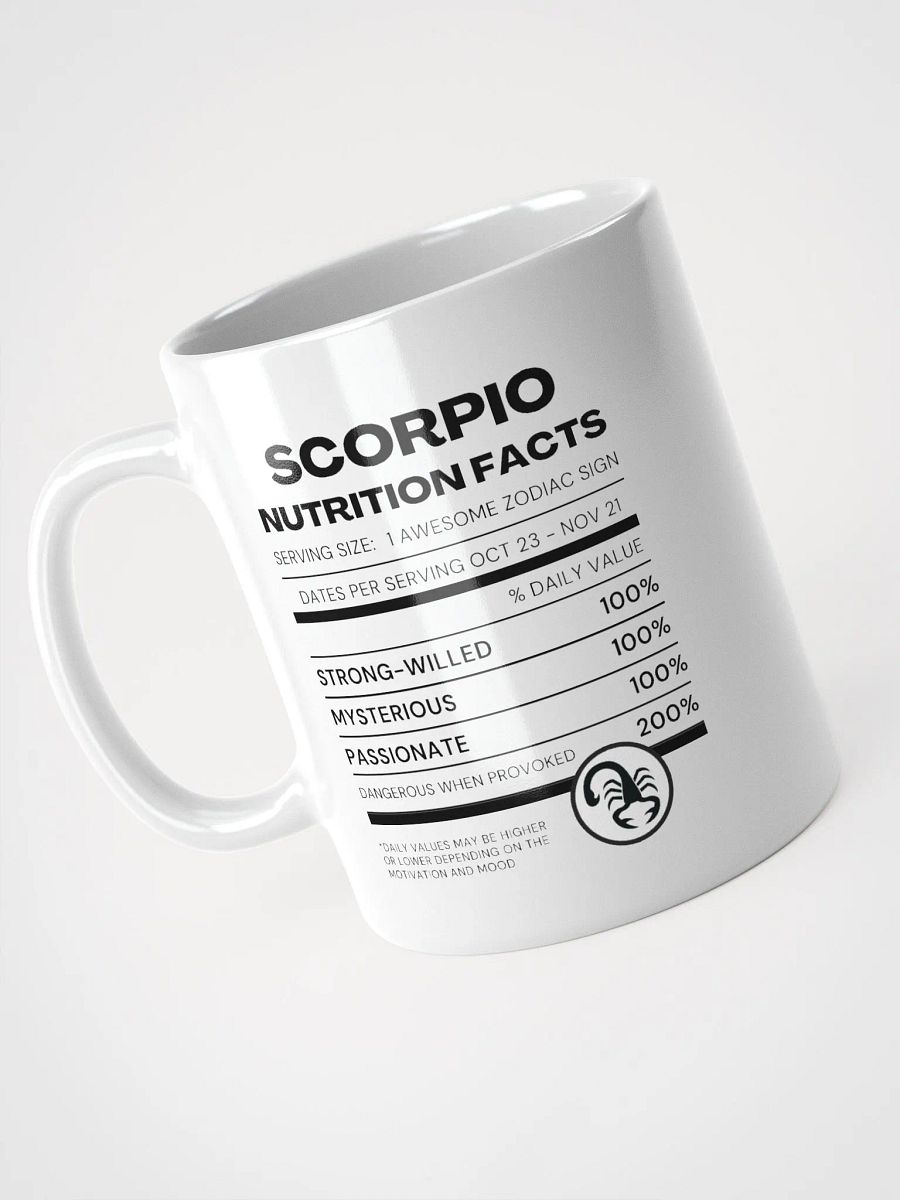 Scorpio Nutrition Facts Mug product image (4)