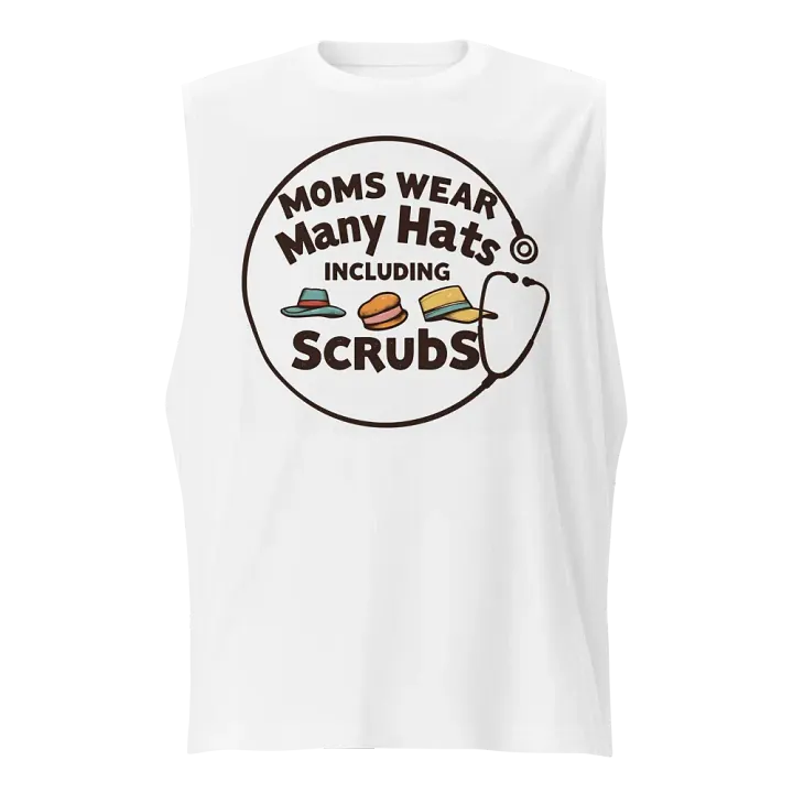 Moms Wear Many Hats Muscle Tank product image (1)