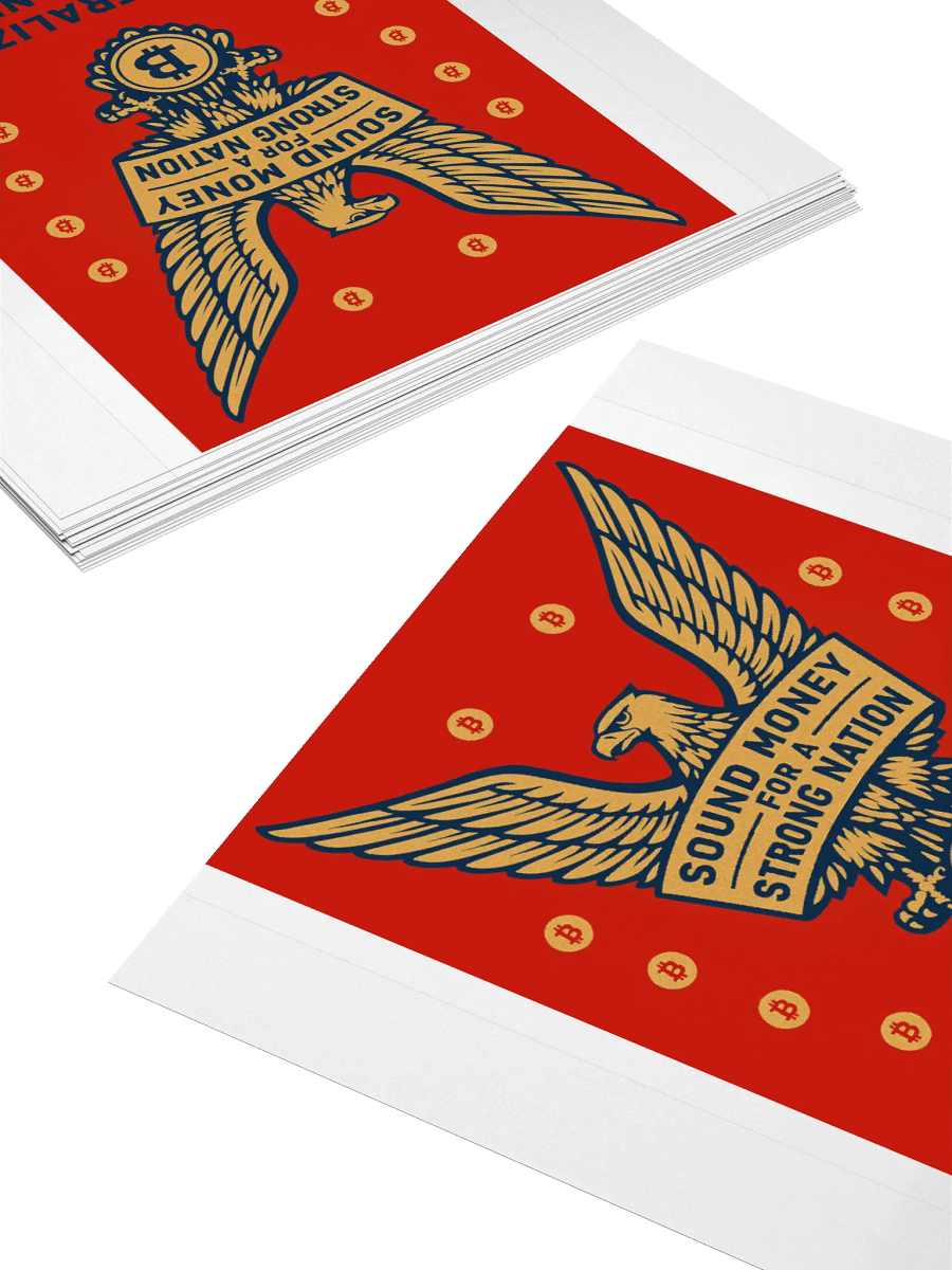 Sound Money Sticker - red background product image (15)