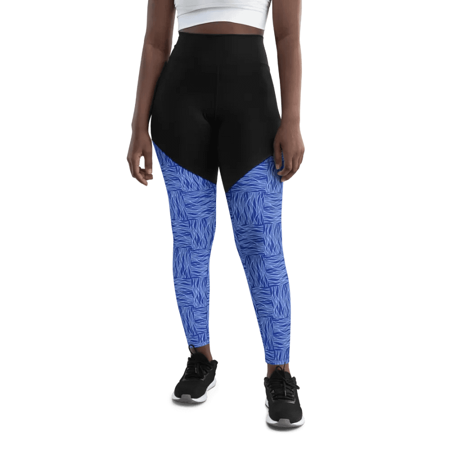 Powder Blue All-Over Print Sports Leggings product image (12)