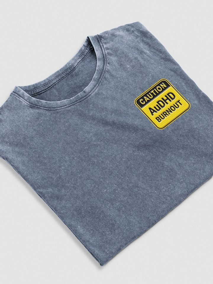 CAUTION: AuDHD BURNOUT Denim T-Shirt product image (5)