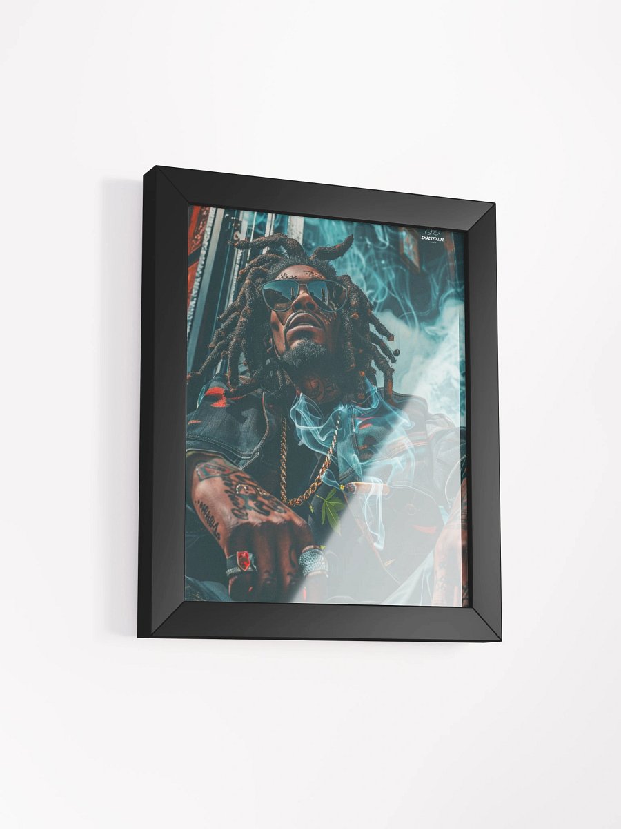 Smoked Out & Zoned In – AI Stoner Vibes Framed Poster product image (10)