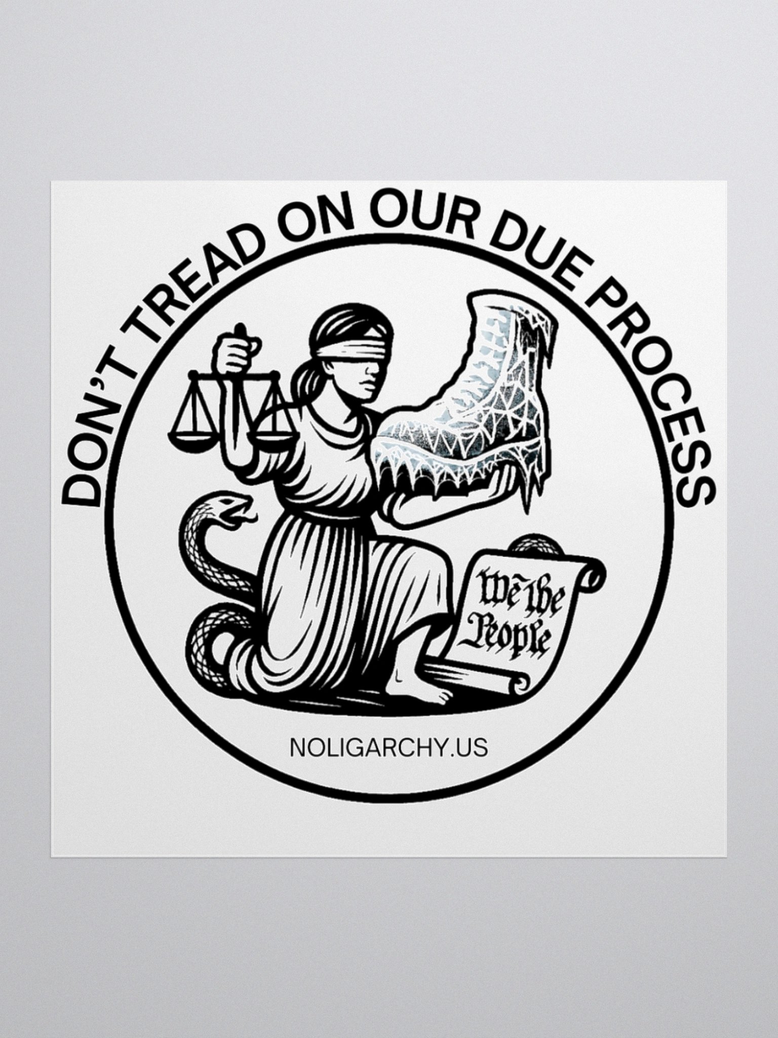 Don't Tread On Our Due Process - sticker product image (3)