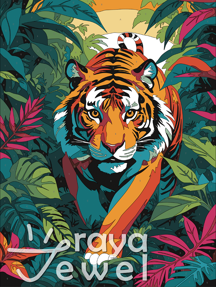 Tiger! Color by Number Coloring Page product image (1)