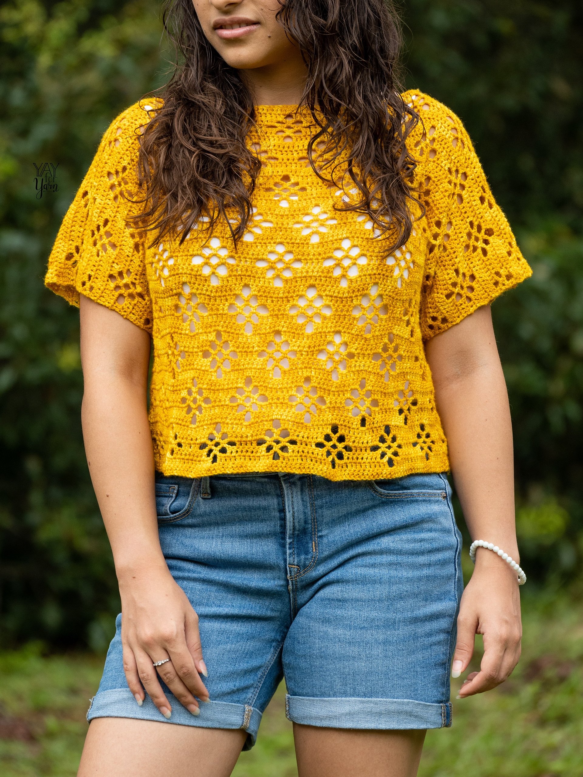 Daisy Tee - Easy Summer Lace Top - PDF Crochet Pattern & Video Tutorial product image (7)