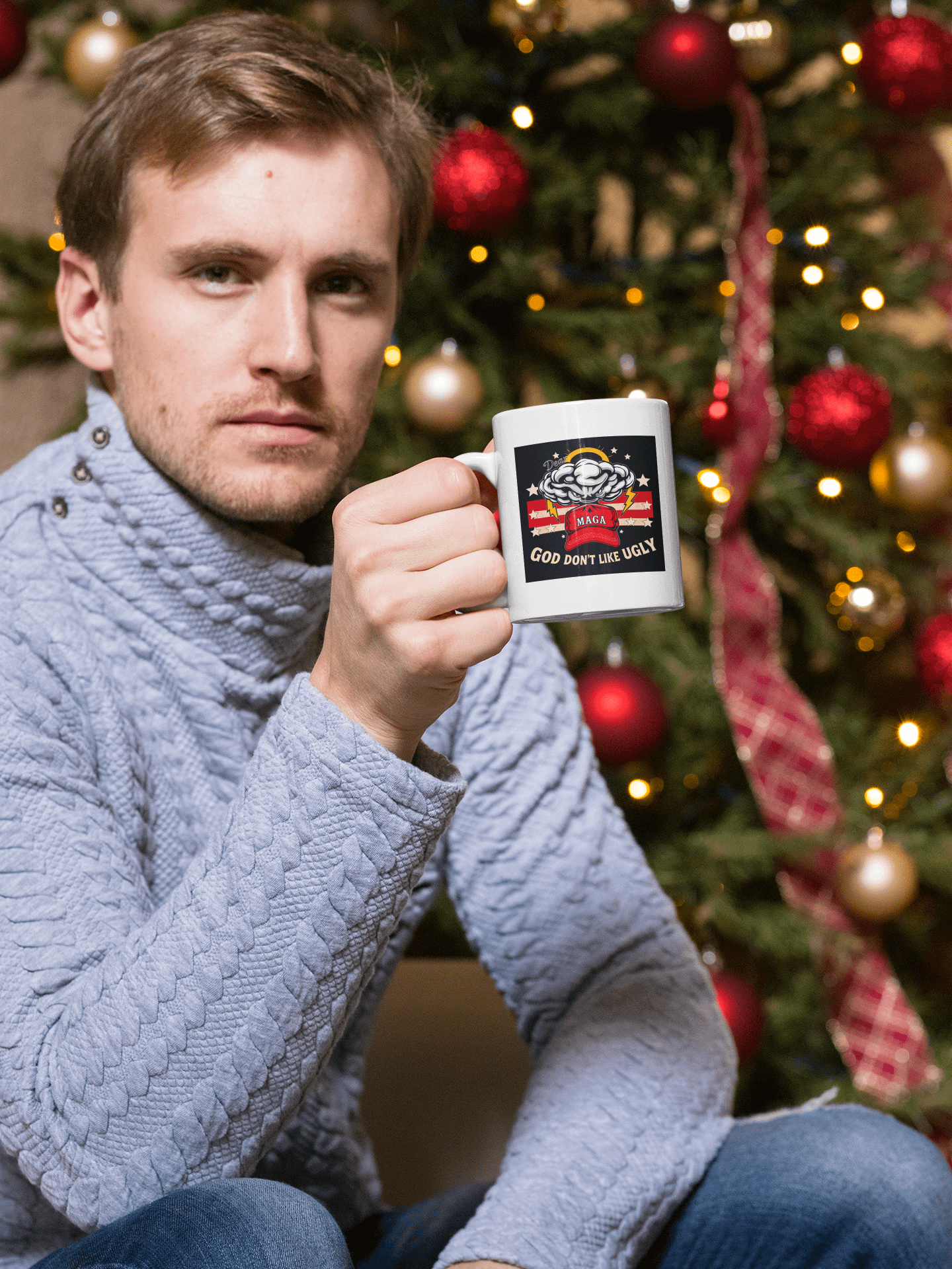 Dear MAGA, God Don't Like Ugly - White Mug product image (3)