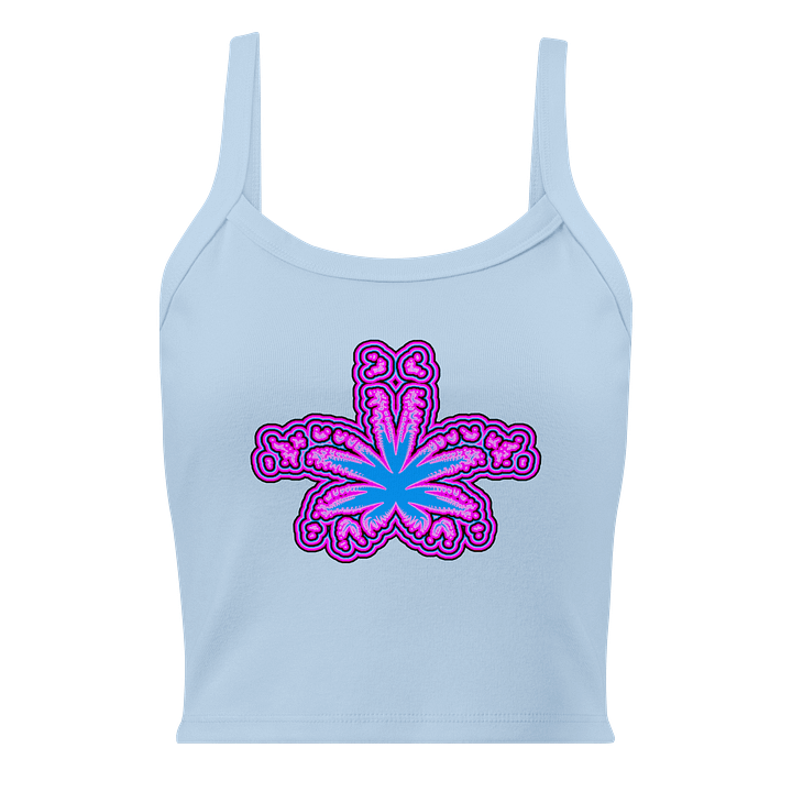 Cotton Candy Color Cannabis Leaf Art Twisted Tank Top product image (1)