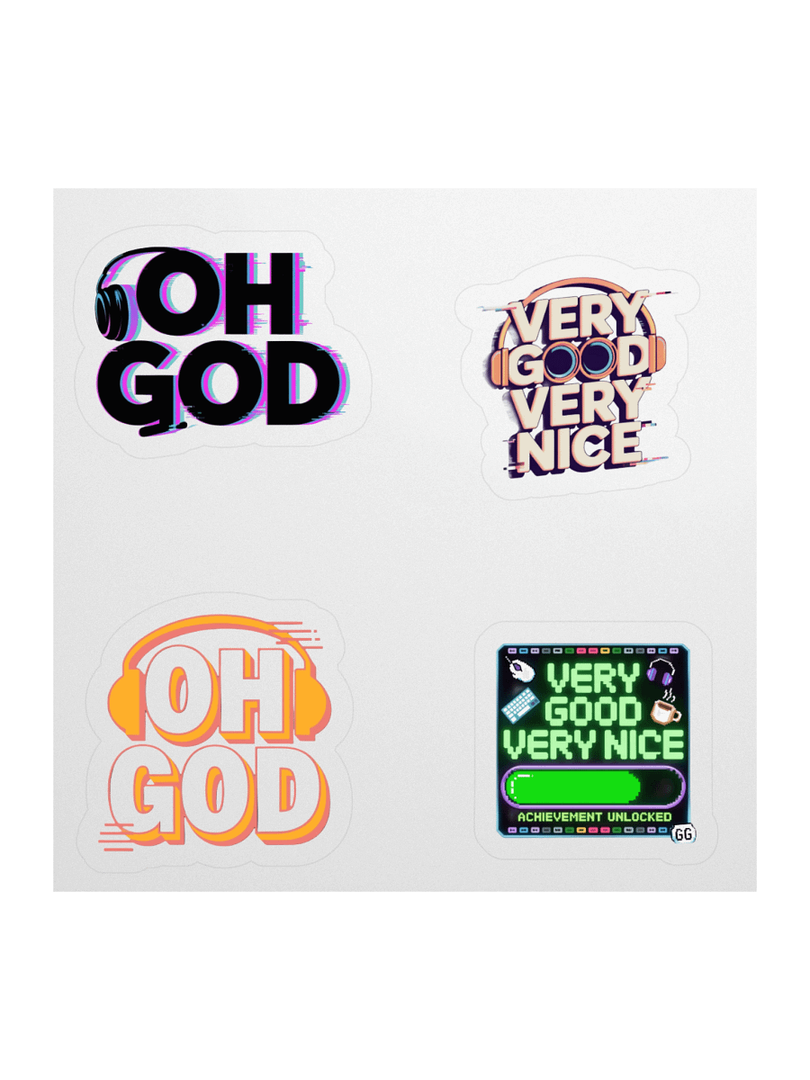 "OH GOD" + "Very Good Very Nice" | Kiss Cut Stickers product image (1)