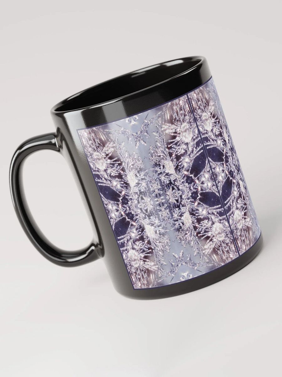 Nature Mandala Mug, Frost Mandala, Frosty Windows, Nature Art Cup, Psychedelic Kaleidoscope Artwork, 11 oz product image (3)