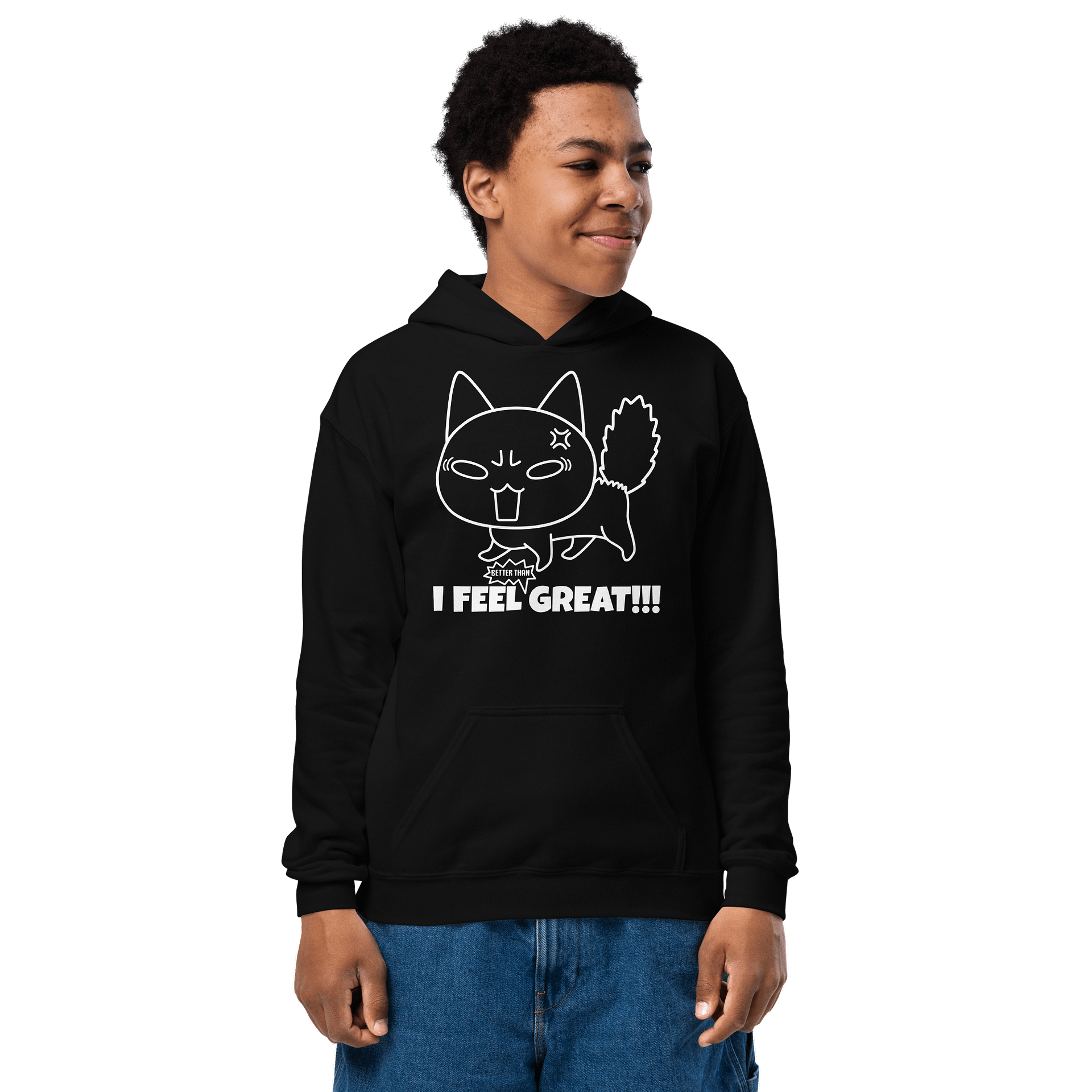 Ironic Emotional Expression - Unisex Youth Hoodie product image (1)