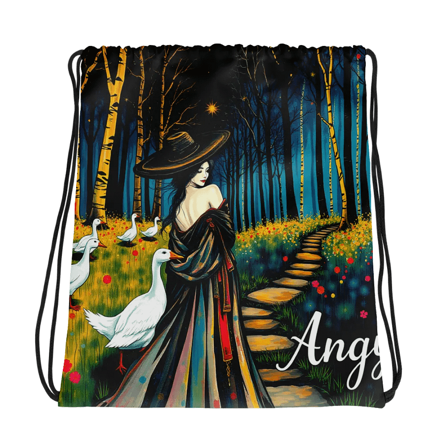 Vintage goose lady Wanderlust Drawstring Bag product image (1)