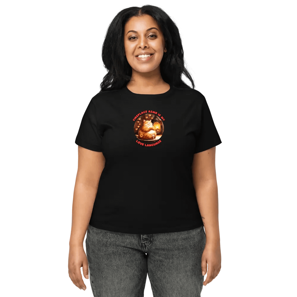 Cozy Cat - Fireplace ASMR is my Love Language | High Waisted Tee product image (2)