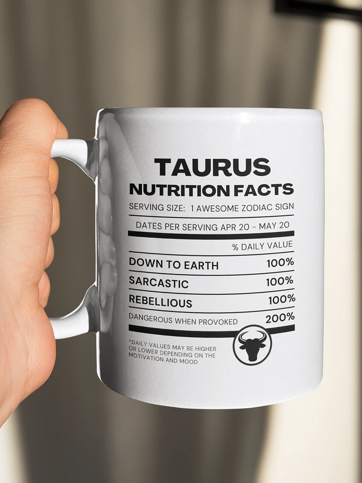 Taurus Nutrition Facts Mug product image (1)