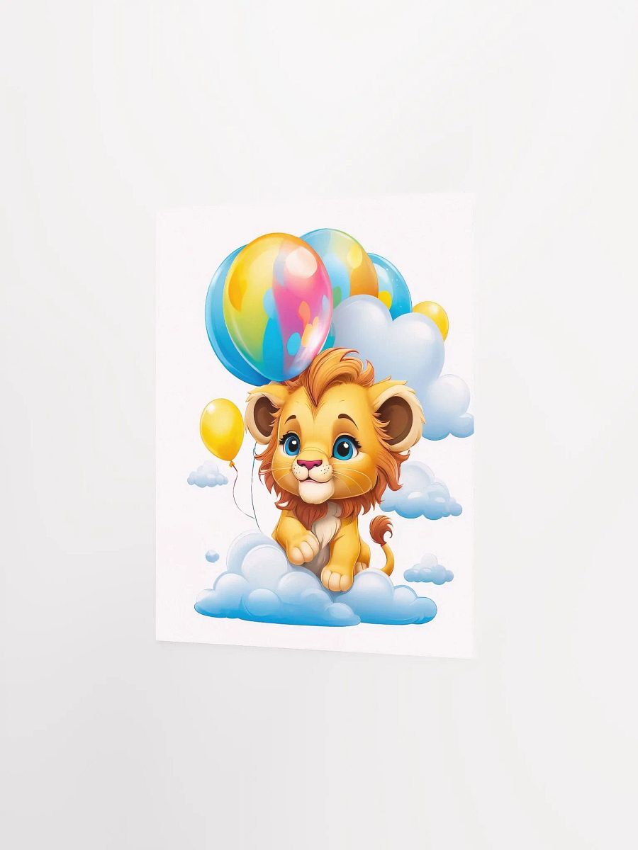Lion Cub - Poster - Nursery-Kids Room - Small-Standard Sizes - 8x10-11x14-12x16-16x20 Inches product image (7)