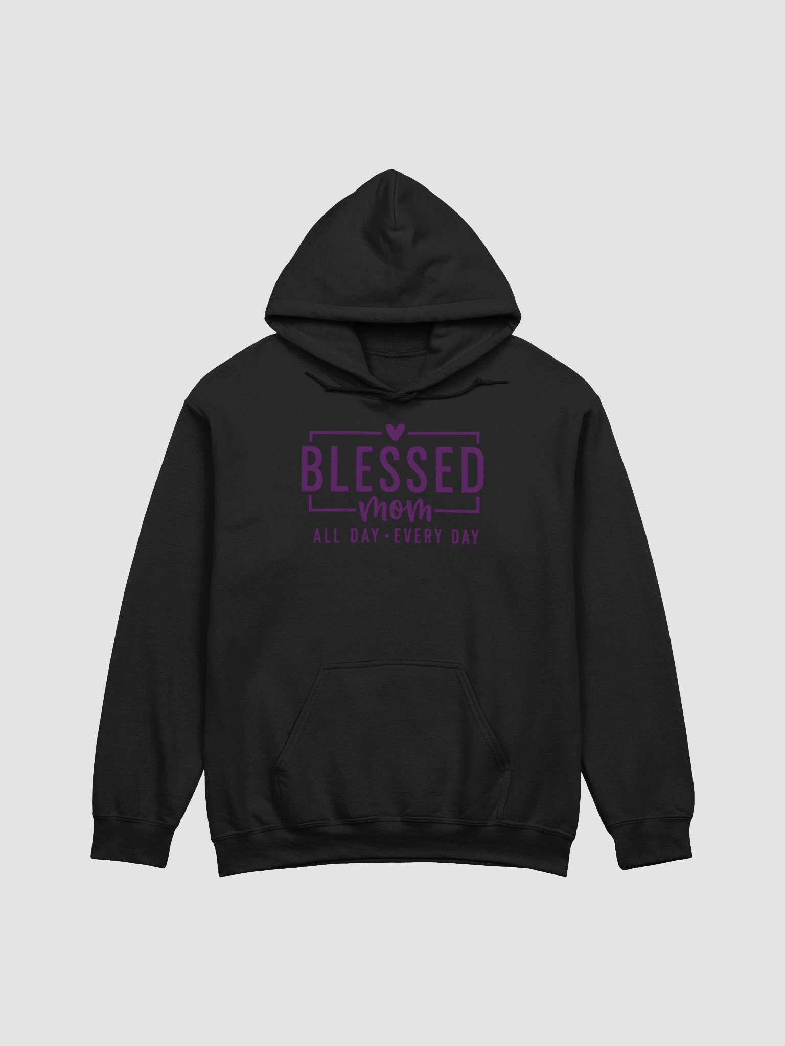Blessed Mom Hoodie | Cozy Script & Heart Design | Everyday Motherhood Comfort product image (1)
