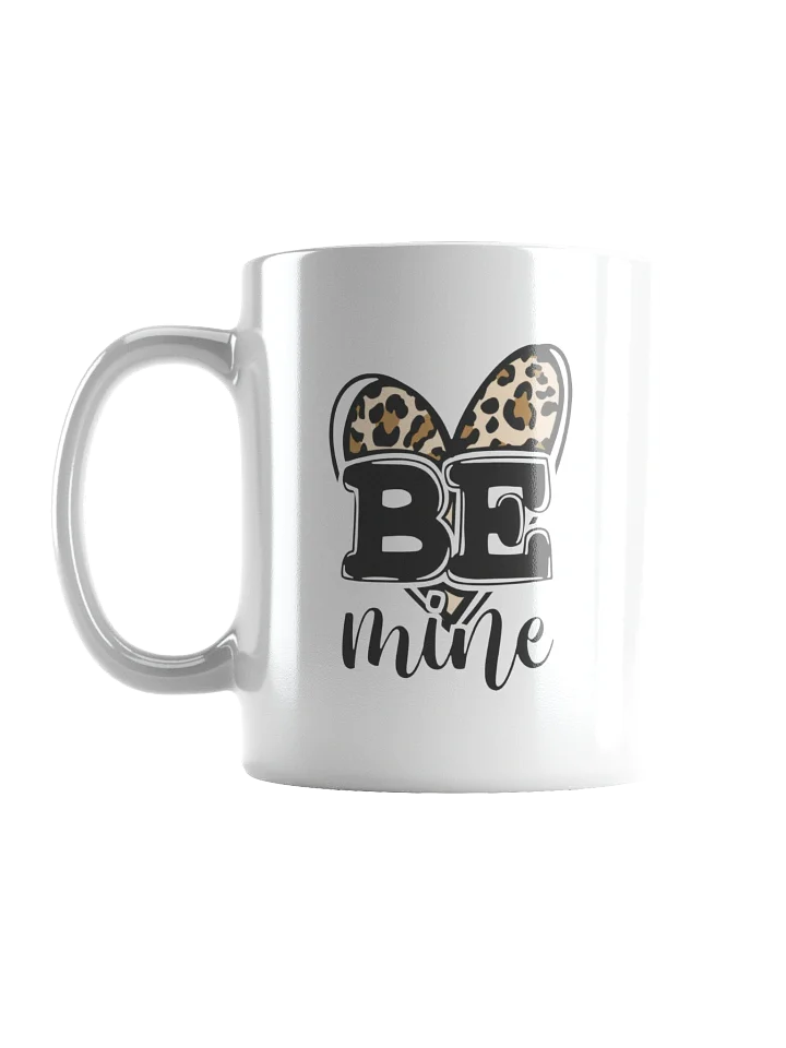 Be Mine Leopard Heart White Glossy Mug product image (2)