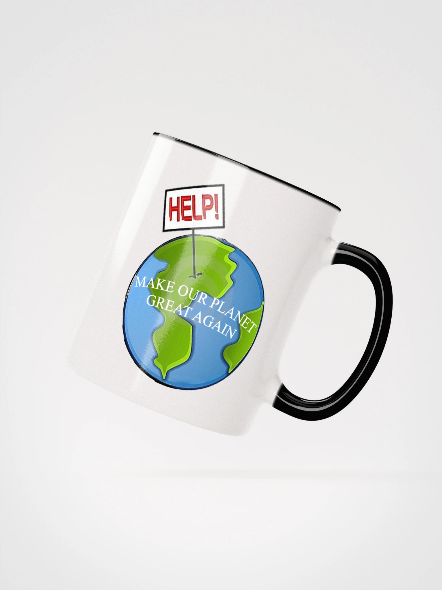 Make Our Planet Great Again Earth Help Design Ceramic Mug with Color product image (9)