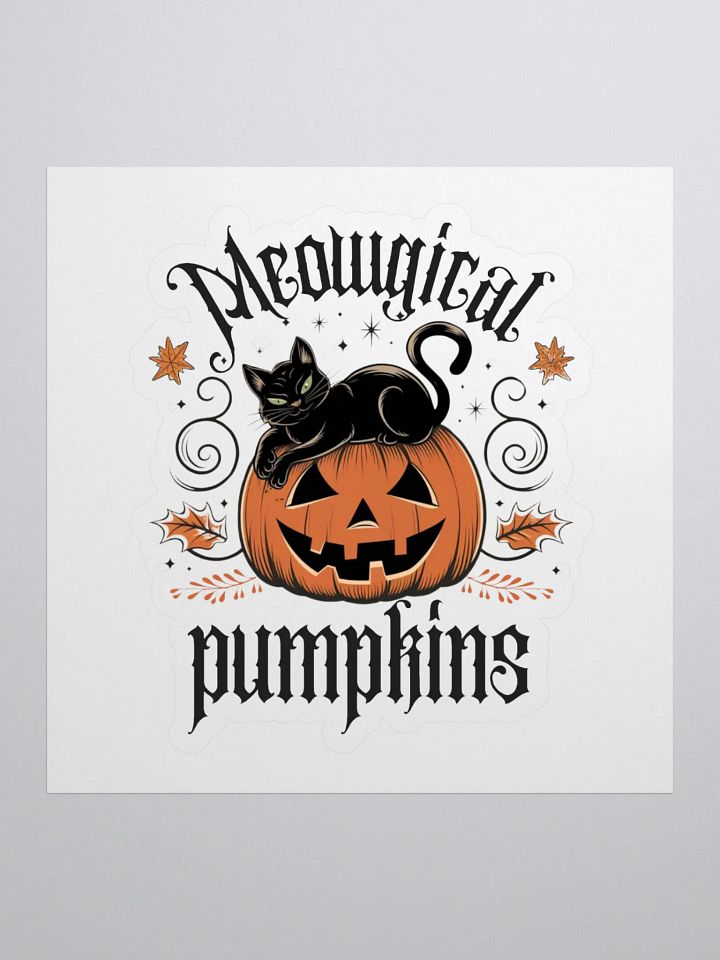 Gothic Pumpkin Cat Kiss Cut Stickers product image (1)