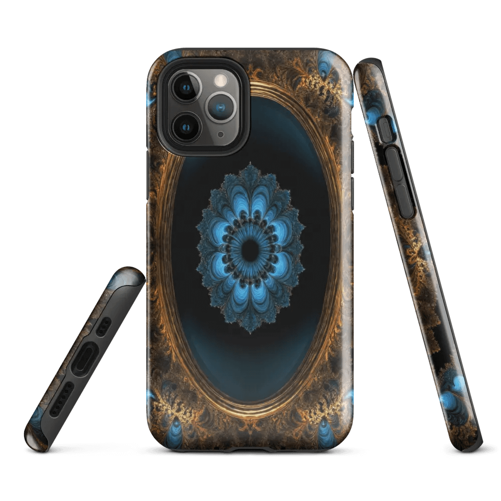 Tough Phone Case for iPhone® - Intricate Bronze and Blue Mirror Portal product image (1)