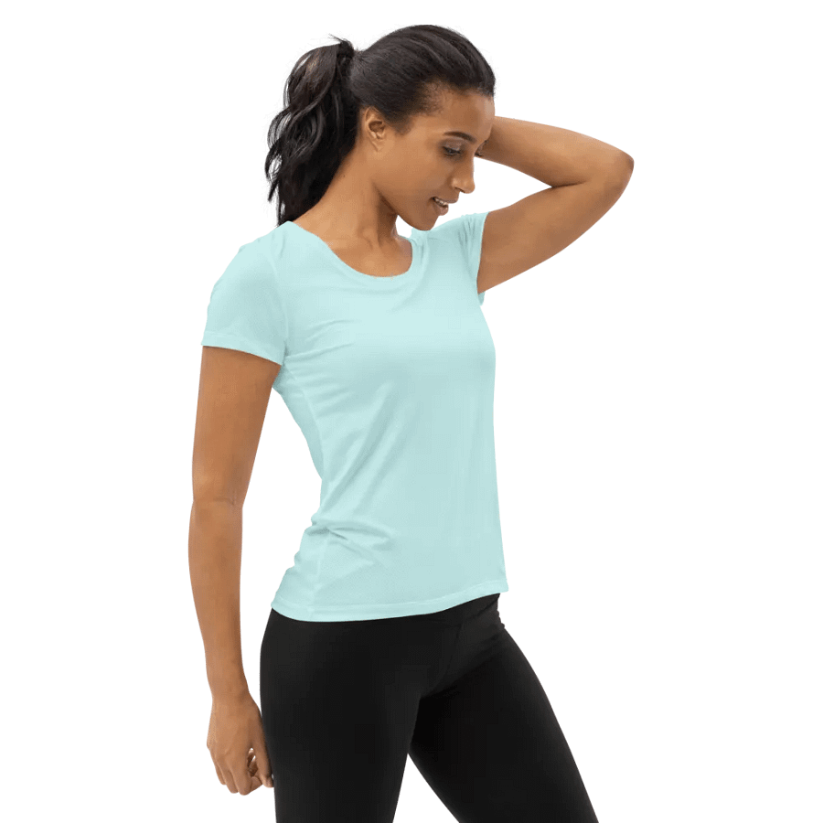 Light Cyan Women's Athletic T-Shirt product image (3)