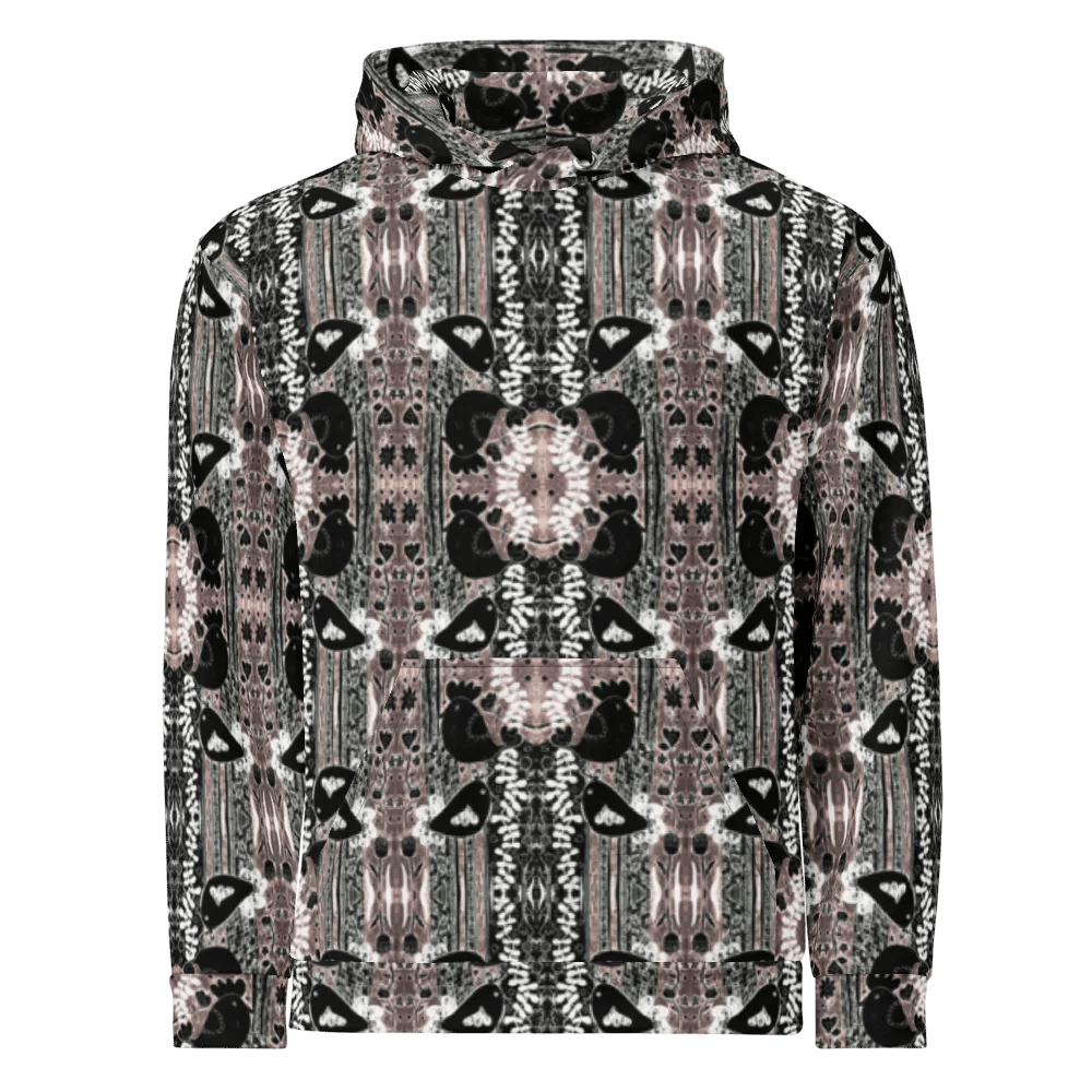 Abstract Floral Birds Unisex All Over Print Pull Over Hoodie product image (4)