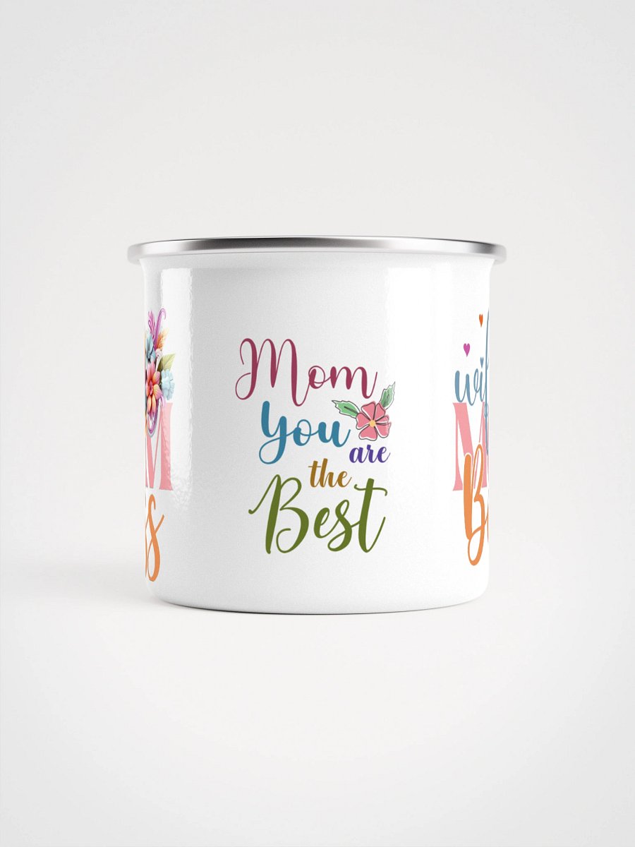 Wife Mom Boss Floral Enamel Mug product image (2)