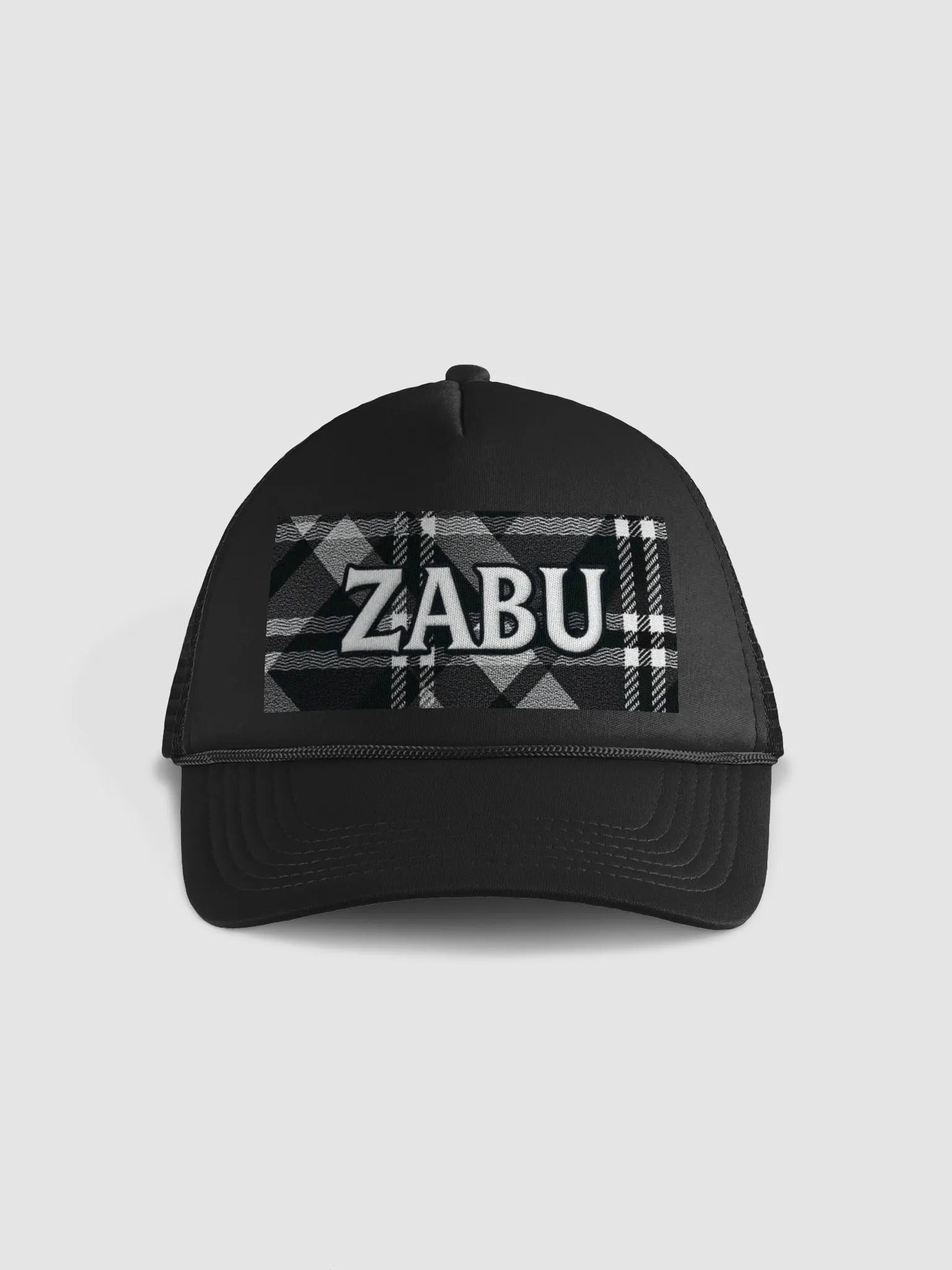ZABU Plaid Foam Trucker Hat product image (8)