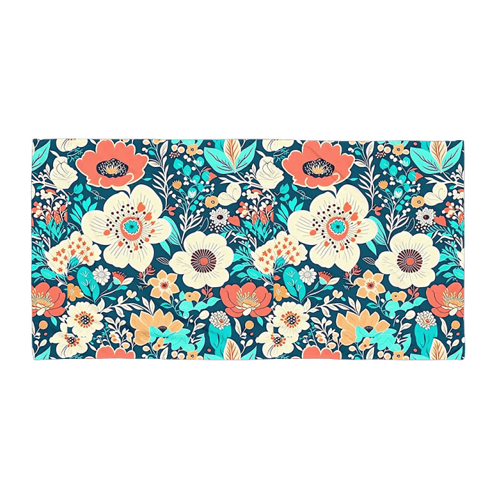Flowers and Blue Towel product image (1)