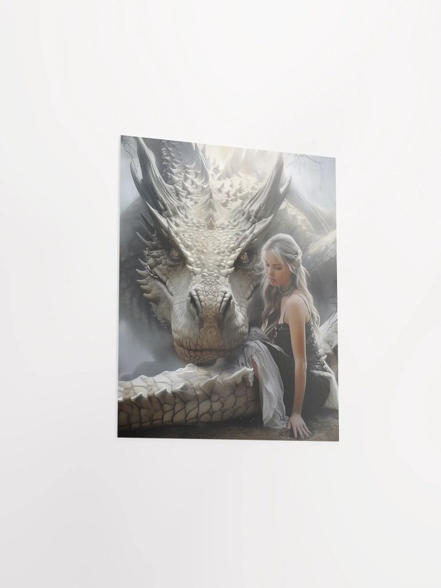Girl with her white dragon - Poster product image (18)