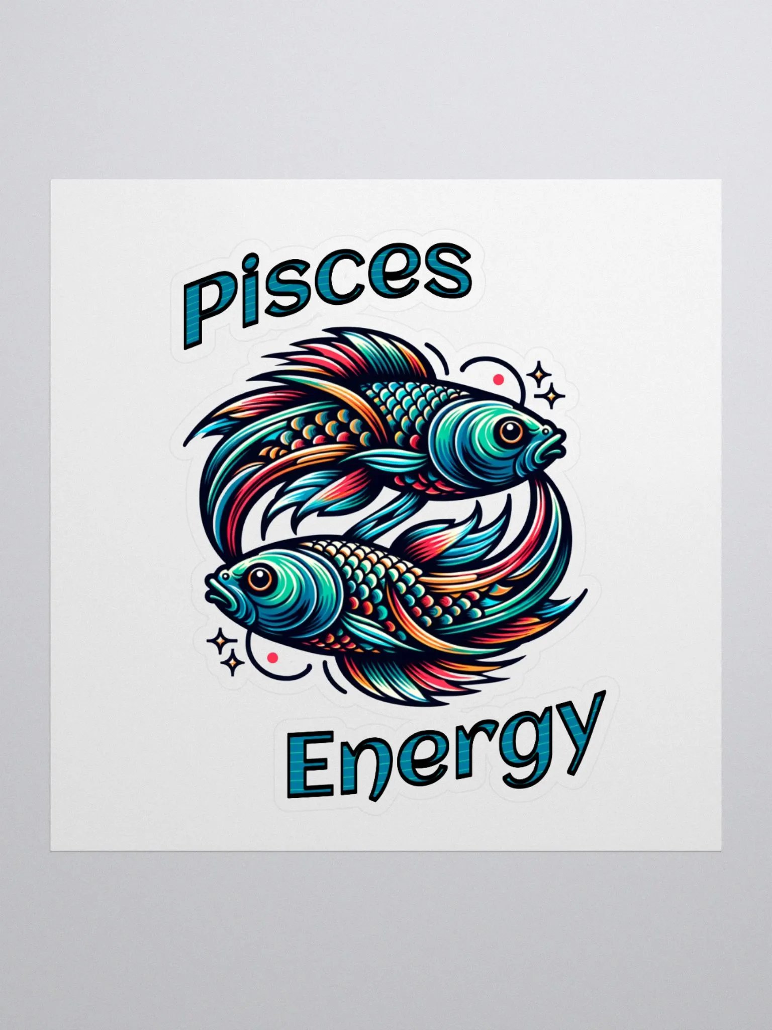 Zodiac Sign Pisces Energy Sticker product image (1)
