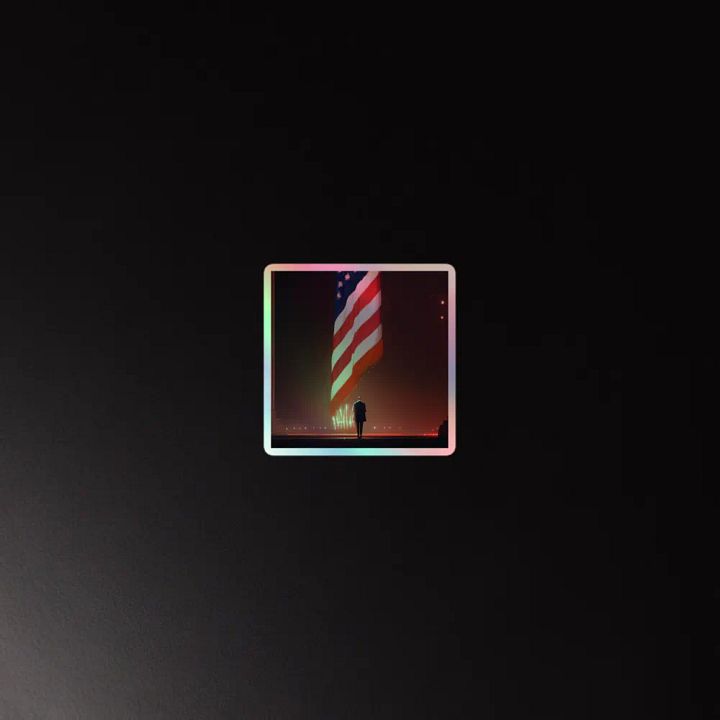 Patriotic Reverence Holographic Sticker product image (4)