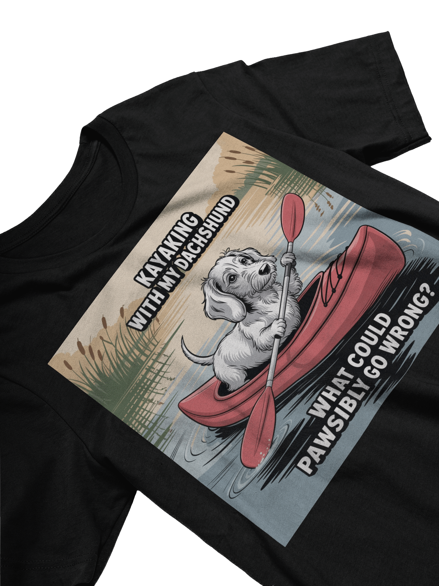 Kayaking with My Dachshund – Funny Dog Lover T-Shirt product image (3)