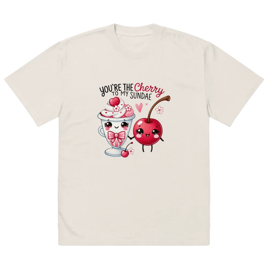 Cherry to my Sundae - Word Pun Oversized Tee product image (14)