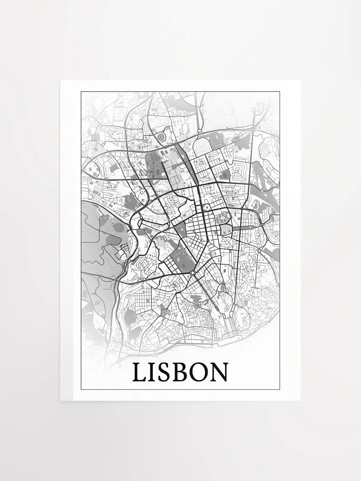 Lisbon, Portugal, city map print product image (3)