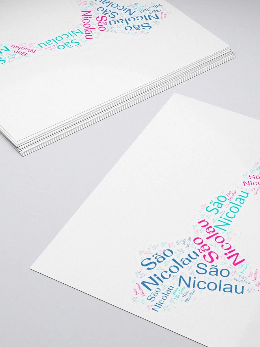 São Nicolau Word Cloud Stickers product image (3)